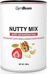 GymBeam Nutty Mix s jahodami 300 g