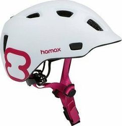 Hamax Thundercap street biela/ružové pásiky 47 – 52 cm