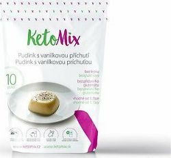 KetoMix Proteínový puding s vanilkovou príchuťou – 300 g (10 porcií)