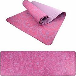 LIFEFIT YOGA MAT MANDALA DUO, 183 × 58 × 0,6 cm, bordó