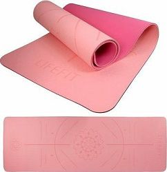 LIFEFIT YOGA MAT RELAX DUO, 183 × 58 × 0,6 cm, ružová