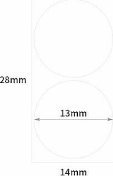 Niimbot etikety R 14 × 28 mm 220 ks WhiteRound B na D11 a D110