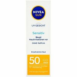 NIVEA Sun Pleťový krém na opaľovanie Sensitive SPF50 50 ml