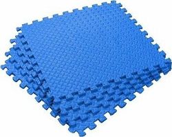 Podložka Eva Blue mat, 60 × 60 × 1,2 cm – sada 4 ks, modrá