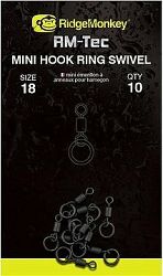 RidgeMonkey RM-Tec Mini Hook Ring Swivel 10 ks