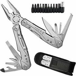 Verk 14385 Viacúčelový vreckový nôž MULTITOOL 23 v 1 strieborný