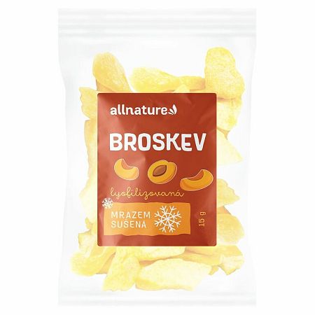 Allnature Broskyňa sušená mrazom plátky 15 g