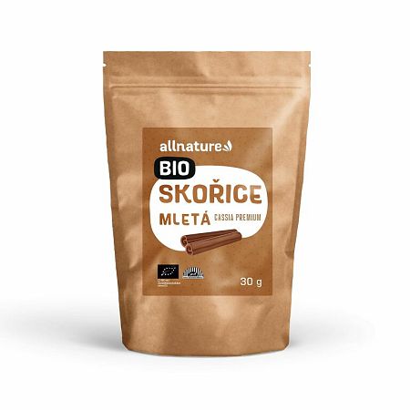 Allnature Škorica mletá Cassia BIO 30 g