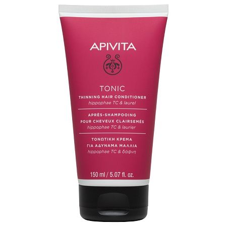 Apivita Holistic Hair Care Hippophae TC & Laurel tonizujúci Conditioner pre rednúce vlasy bez silikónov 150 ml