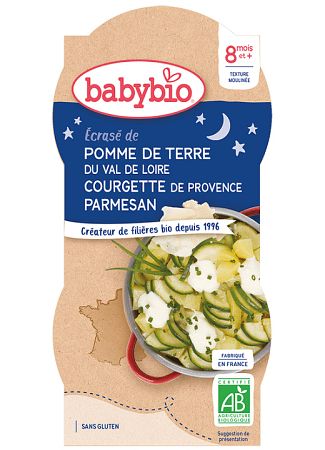 Babybio Zemiaky s cuketou creme fraiche a parmezánom 2 x 200 g