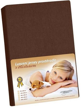 Bellatex Jersey plachta s elastanom hnedá 100x200