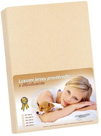 Bellatex plachta jersey s elastanom béžová 100x200