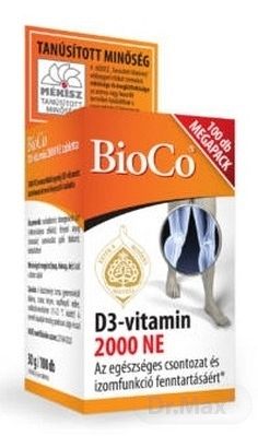 BioCo D3 vitamín 2000 IU 100 tabliet