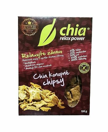 CHIA CHIPSY bezlepkové v 3 príchutiach Konopné Chia power 100 g