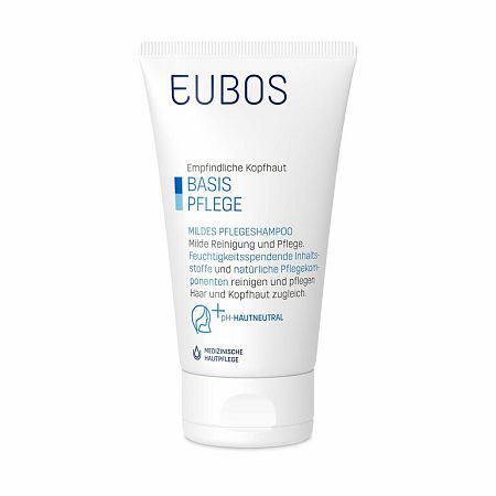 Eubos Basic Skin Care jemný šampón na každodenné použitie With Panthenol Avocado Oil Camomile and Birch Extract 150 ml