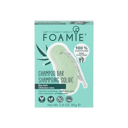 Foamie Aloe You Vera Much organický tuhý šampón pre suché vlasy 80 g