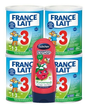 FRANCE LAIT 3 4X400G + BUBCHEN KIDS VESELA MALINA