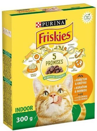 FRISKIES GM 10x300g Indoor s kuraťom a pridanou zeleninou