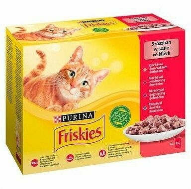 FRISKIES Multipack 6(12x85g) kura/hovädzie/jahňacie/kačica