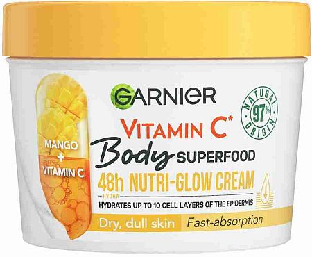 Garnier Body Superfood Cocoa telový krém s kakaovým maslom 380 ml