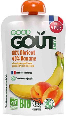 Good Gout Bio Marhuľa s banánom 120 g