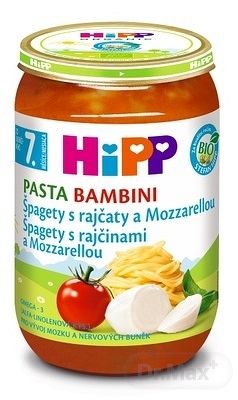 HiPP Bio Pasta Bambini Rajčin so špagetami a mozarellou 220 g