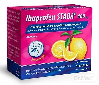 Ibuprofen Stada 400 mg perorálny prášok plv.por. 20 x 400 mg