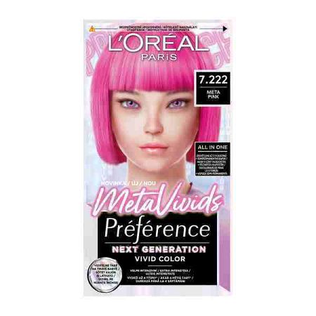 L'Oréal Paris Préférence Meta Vivids semipermanentní barva na vlasy 7.222 Meta Pink 75 ml