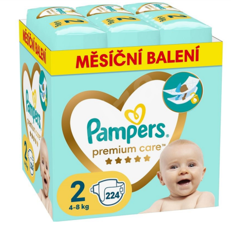 Pampers Premium MBP S2 224ks (4-8kg)