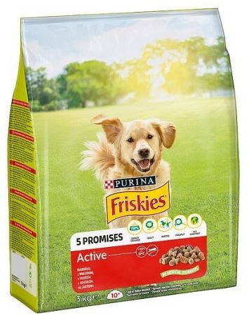 Purina Friskies ACTIVE Pes Gran Mäso 3 kg