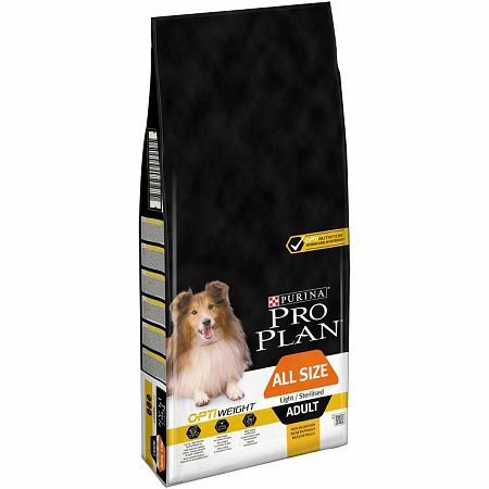 Purina Pro Plan All Sizes Adult Optiweight kura 14 kg