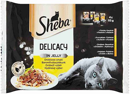 Sheba Delicacy in Jely Hydinový výber 4 x 85 g