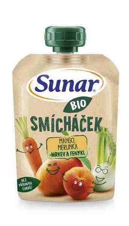 Sunar BIO ovocná kapsička Smícháček mango, mrkva, marhuľa a fenikel 100 g