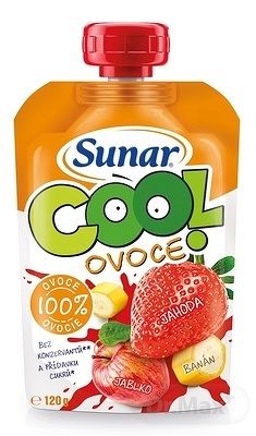 Sunar COOL ovocie Banán Jahoda Jablko 120 g