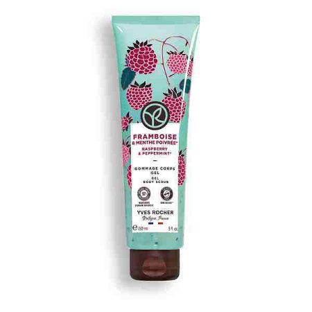 Yves Rocher Bain de Nature gélový peeling Raspberry & Peppermint 150 ml