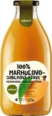 zdravo 100% marhulovo jablková šťava 0,75 l