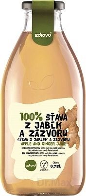 Zdravo 100% ŠŤAVA Z JABĹK A ZÁZVORU 750 ml