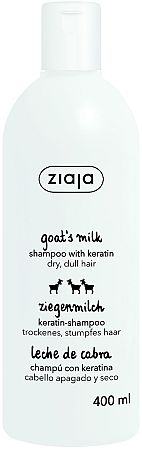 Ziaja Goat's Milk posilňujúci šampón pre suché a poškodené vlasy Shampoo with Keratin 400 ml