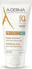 A-DERMA PROTECT AC Zmatňujúci fluid SPF50+ pre mastnú pleť so sklonom k akné 40 ml