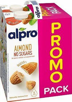 Alpro mandľový nápoj nesladený 4× 1 l