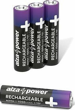 AlzaPower Rechargeable HR03 (AAA) 1 000 mAh 4 ks v eko-boxe