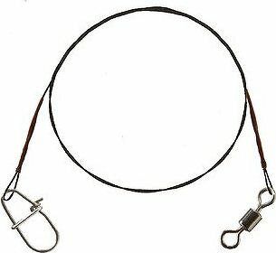 Cormoran 1×7 Wire Leader Swivel and Snap Hook 12 kg 70 cm 2 ks