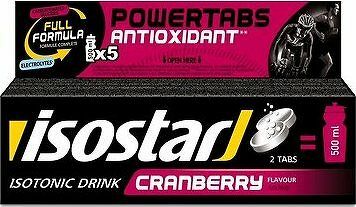 Isostar 120 g fast hydratation antioxidant tablety box, brusnica