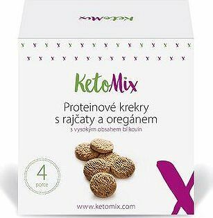 KetoMix Proteínové krekry – paradajky a oregano, 4 porcie