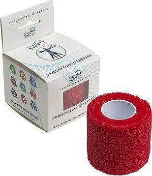 Kine-MAX Cohesive Elastic Bandage 5 cm × 4,5 m, červené