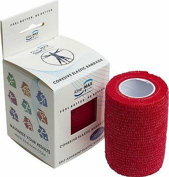 Kine-MAX Cohesive Elastic Bandage 7,5cm × 4,5 m, červené