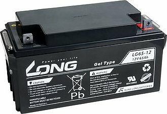 Long 12 V 65 Ah olovený akumulátor DeepCycle GEL F4 (LG65-12)