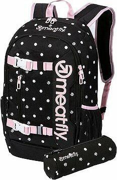 Meatfly Basejumper batoh, Black Dots, 22 L + peračník zadarmo