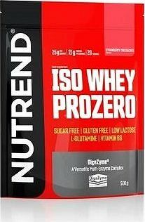 Nutrend ISO WHEY PROZERO, 500 g, jahodový cheesecake