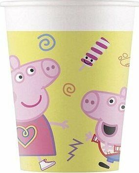 Papierové poháriky „Prasiatko Peppa“, 200 ml, 8 ks